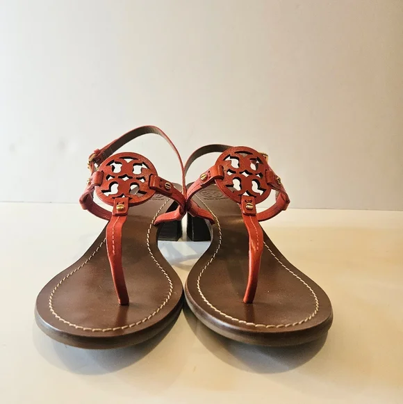 Tory Burch Miller Block Heel Sandals in Bright Samba (Size 9) - Picture 3 of 8